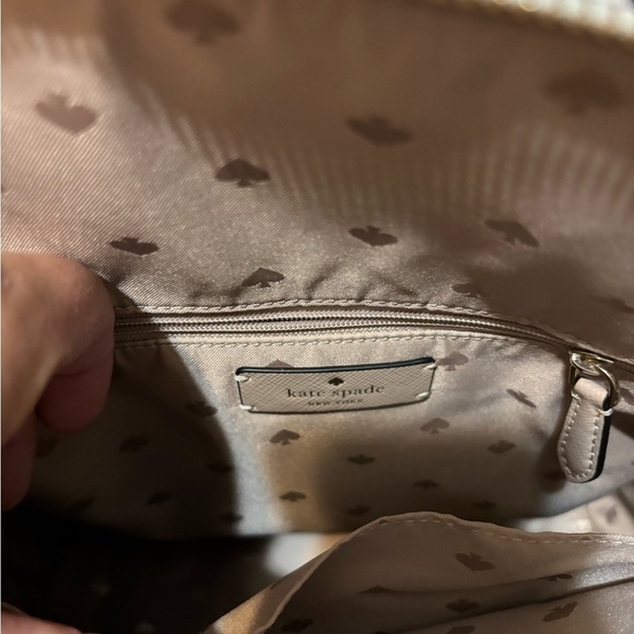 Kate Spade White and Tan Leather Backpack Handbag main image 6